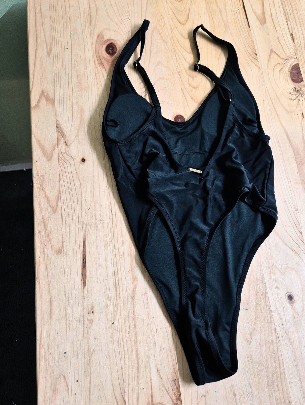 Black Women’s One-Piece Swim - Classic Sleek Fit - Picture 4 of 4